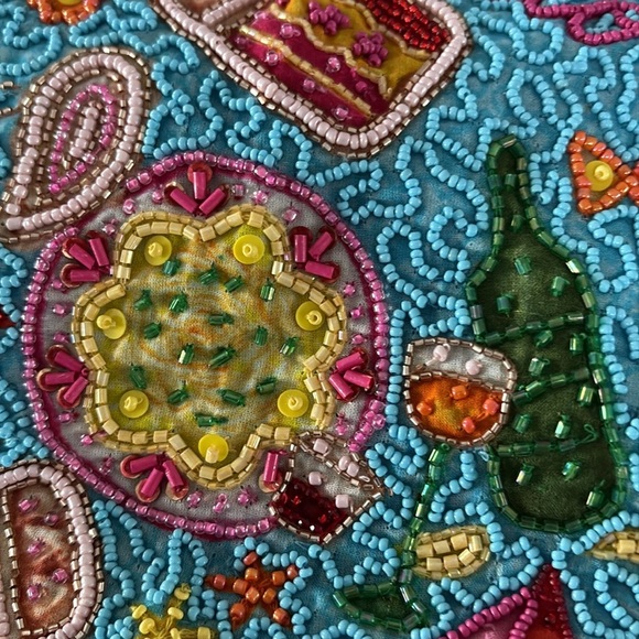 🎉SUPER RARE🎉 Anthropologie NWT For Love & Lemons Ciao Beaded Mini Dress size 4. - Picture 12 of 13